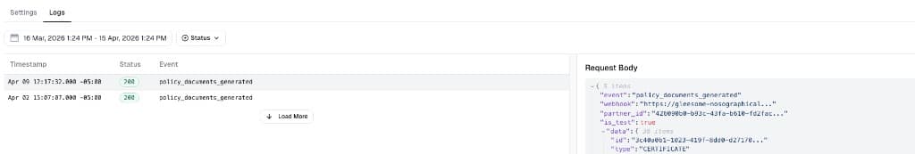 Webhook Logs