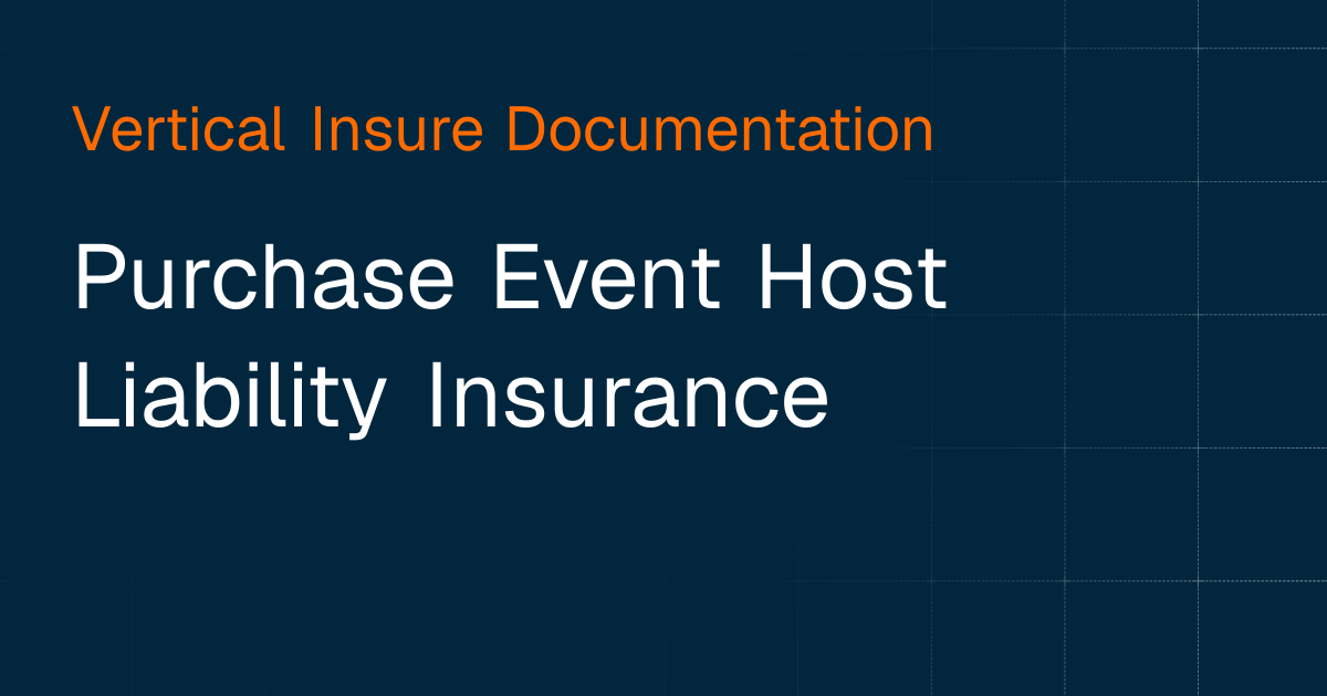 Purchase Event Host Liability Insurance